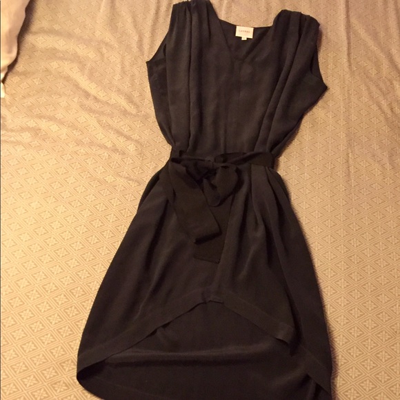 Anthropologie “Laurel” Black Silk Dress w/ Ribbon - Picture 7 of 8